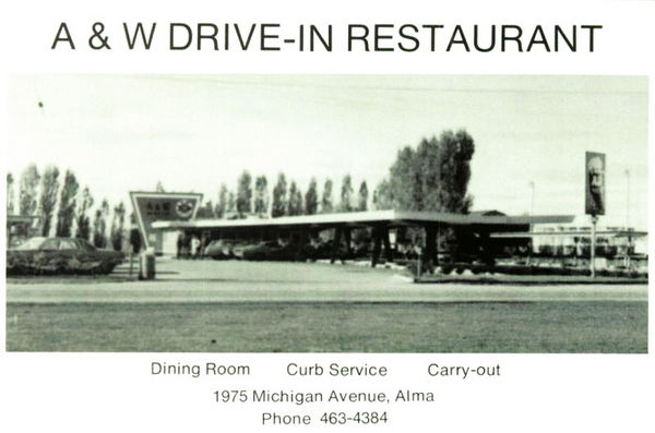 A&W Restaurant - Alma - 1975 Michigan Ave - 1960S (newer photo)